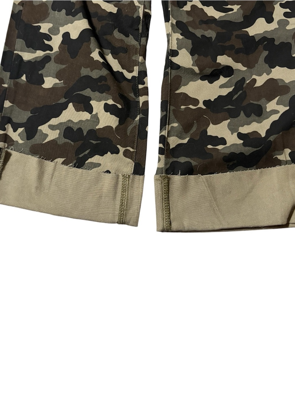 Lucky & Blessed Camo Cargo Pants in Olive, Brown & Black - Picture 10 of 11
